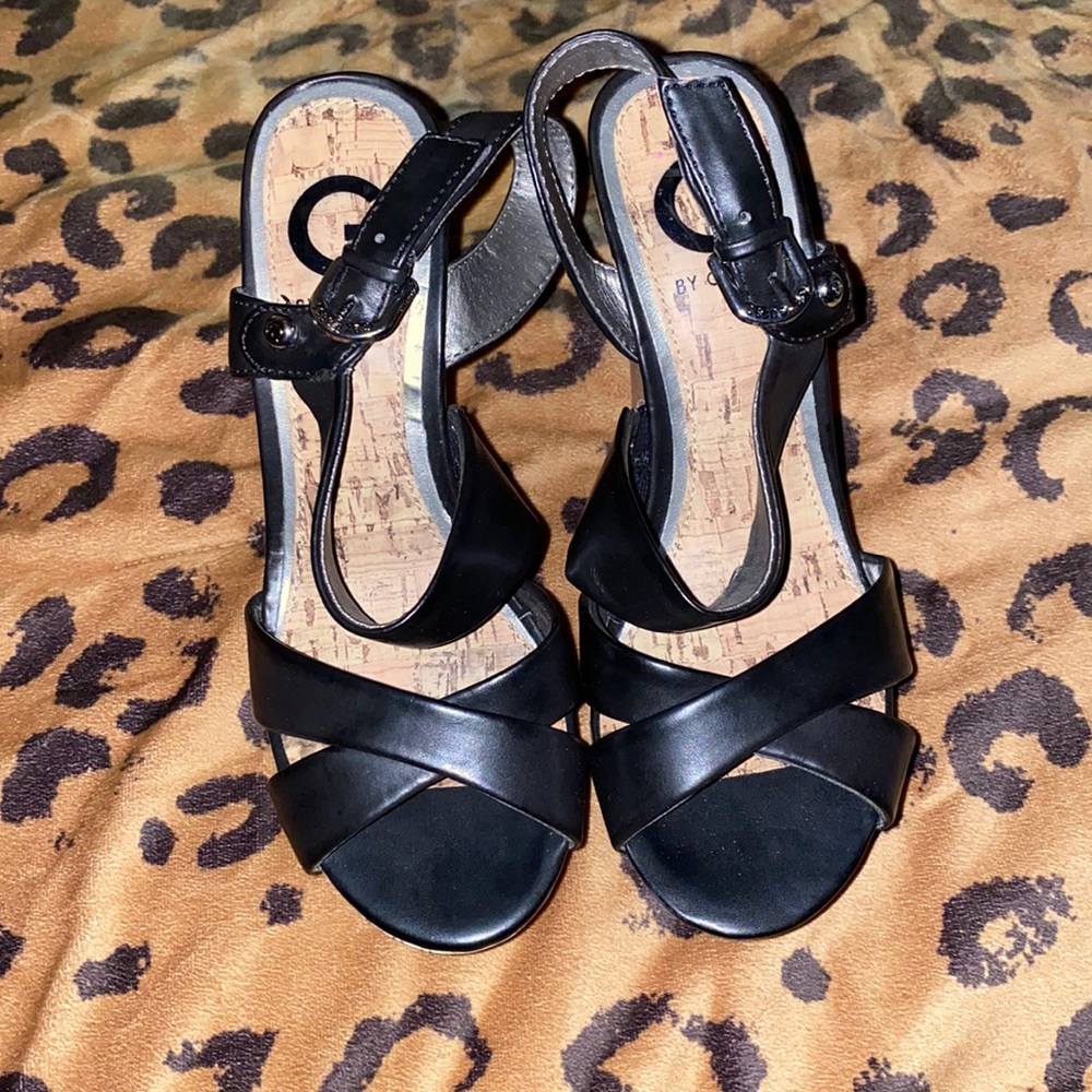 G by Guess Leather Heel Wedge